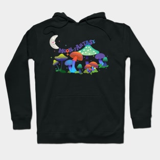 Fantastic Mushrooms and  Fantasy Moon Hoodie